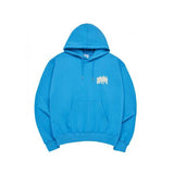 アクメドラビ(acme' de la vi)  UNBALANCE BIG LOGO HOODIE BLUE