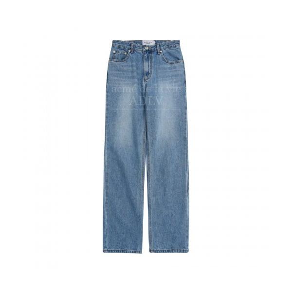 アクメドラビ(acme' de la vie)    WIDE FIT BASIC BRUSH DENIM PANTS BLUE