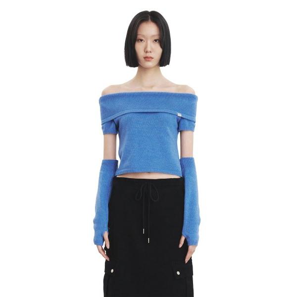 curetty (キュリティー)   C OFF-SHOULDER KNIT SET-UP_BLUE
