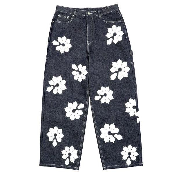 オーワイ(OY) 		FLOWER LOGO CARPENTER JEANS-BLUE