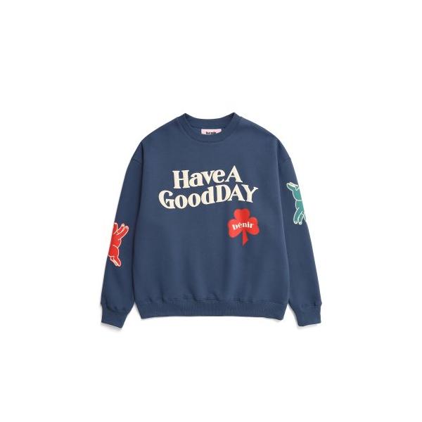 benir (ベニル)  HAVE A GOOD DAY CREWNECK[BLUE]_BNTTICR03UB2