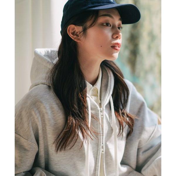 JEMUT (ジェモッ)  File Overfit Twoway Hood Zipup Whiteoatmeal KJHD2407