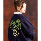 ティーダブリューエヌ(TWN) Halftonesmile Sweat Shirt Navy STMT3519