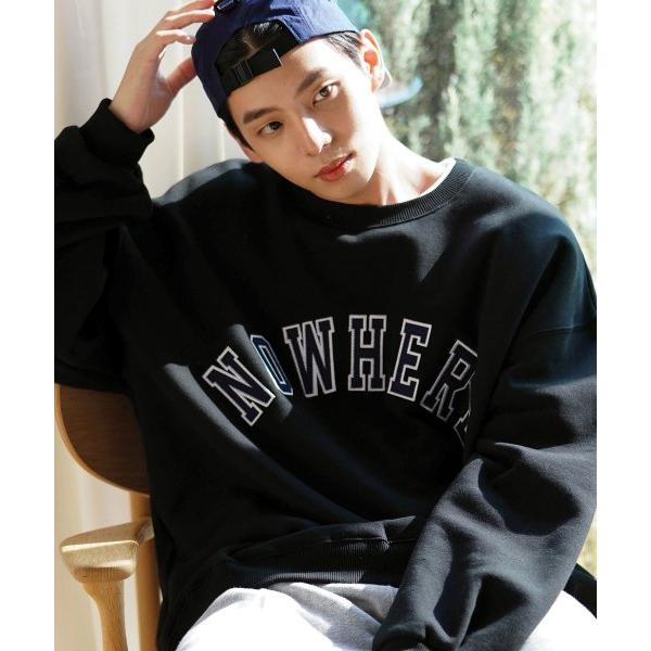 JEMUT (ジェモッ)  Nowhere Drop Napping Sweatshirts Black OYMT2433