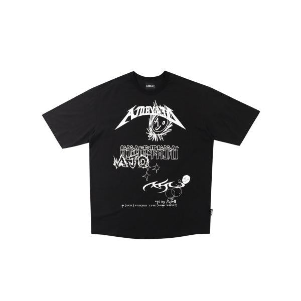 アジョバイアジョ(AJOBYAJO) AJO Collage T-Shirt [BLACK