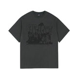 Odd Studio (オッドスタジオ)　Youthclub Graphic Over Fit t-shirt - charcoal