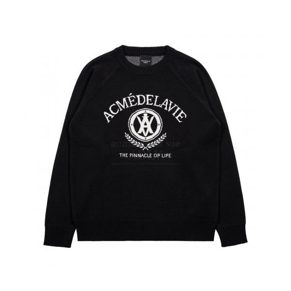 アクメドラビ(acme' de la vie)    LAUREL A LOGO EMBLEM KNIT BLACK
