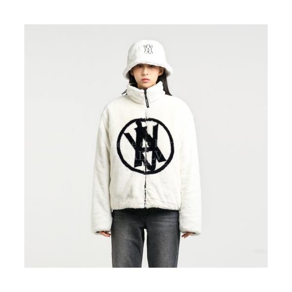アクメドラビ(acme' de la vie)    REVERSIBLE A LOGO EMBLEM FAKE FUR JACKET WHITE