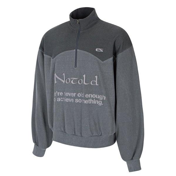 イーエスシースタジオ(ESC STUDIO) pigment half zipup mtm (grey)