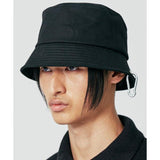 SSY(エスエスワイ) cotton eyelet loop bucket hat black (snap hook)