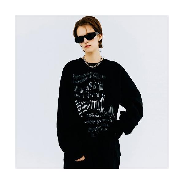NCOVER（エンカバー） SWING TYPO SWEATSHIRT-CHARCOAL