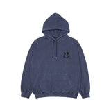 ブラックブロンド(BLACKBLOND)  BBD Rough Smile Logo Custom Pigment Hoodie (Deep Blue)