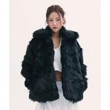 BABLETWO (ビーエーブルトゥー) Popo fur jacket BLACK