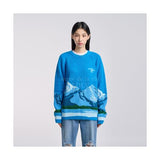 アクメドラビ(acme' de la vi)  LANDSCAPE ARTWORK KNIT BLUE