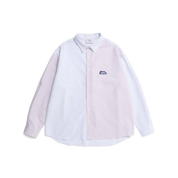 デイライフ(Daylife)   DREAM STRIPE OXFORD SHIRTS (BLUE/PURPLE)