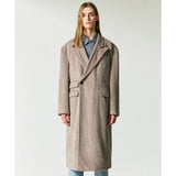 SSY(エスエスワイ) WOOL BLENDED MAXIMAL DOUBLE BUTTON COAT GREY