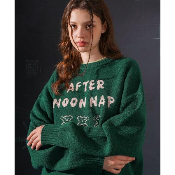 ティーダブリューエヌ(TWN)  Nap Jacquard Knit Green JYKN3470
