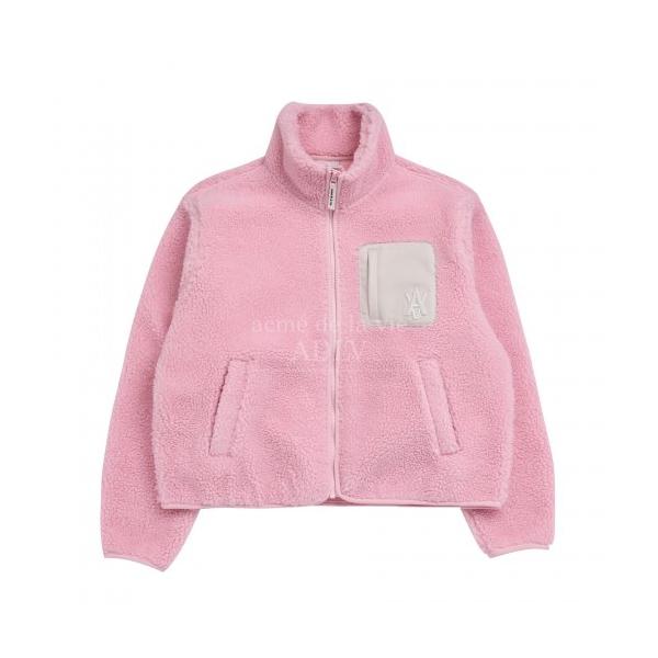 アクメドラビ(acme' de la vie)    A LOGO EMBLEM BOUCLE FLEECE JACKET PINK