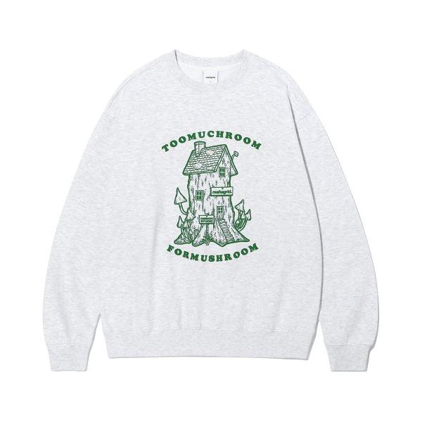 mahagrid (マハグリッド)     MUSHROOM SWEATSHIRT LIGHT GREY(MG2CFMM443A)
