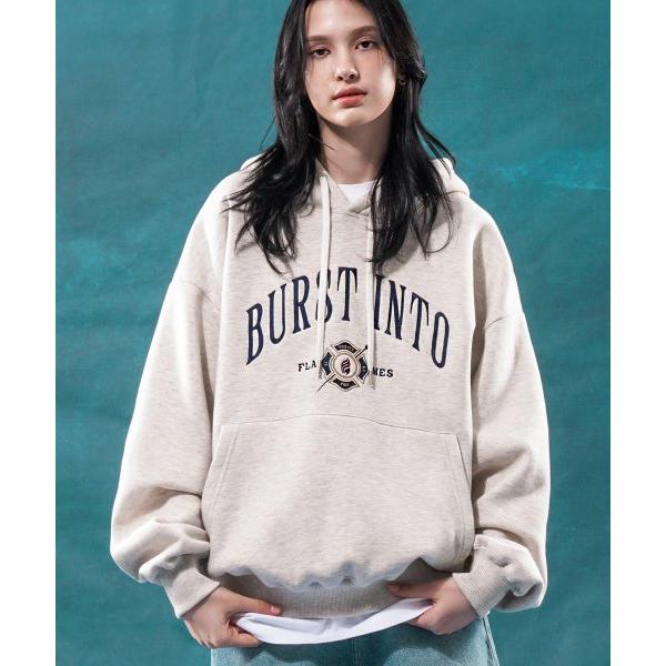 ティーダブリューエヌ(TWN)  Flame Hoodie Oatmeal HHHD3454