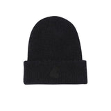 RIBBED EMBLEM BEANIE (BLACK)