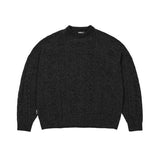 アジョバイアジョ(AJOBYAJO) Velvet Cable Stitch Sweater [CHARCOAL]