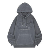 Odd Studio (オッドスタジオ) ODSD Pigment Damage Oversized Fit Hoodie - LIGHT CHARCOAL