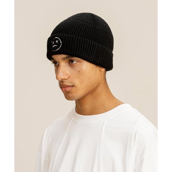 マスノウン(MASSNOUN)     SMILE BEANIE MFTAC004-BK