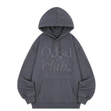 Odd Studio (オッドスタジオ) ODSD Embossing Logo Oversized Fit Hoodie - LIGHT CHARCOAL