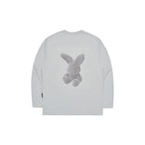 アクメドラビ(acme' de la vi) FUZZY RABBIT LONG SLEEVE T-SHIRT GREY