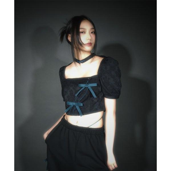 OSHIGH (オスハイ)  RIBBON JQD Blouse