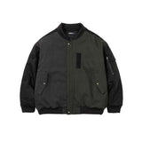 アジョバイアジョ(AJOBYAJO) Fourfold Nylon Mixed Bomber Jacket [CHARCOAL]