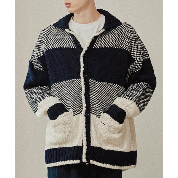 ROMANTIC CROWN(ロマンティック クラウン)     RMTC CLUB KNIT CARDIGAN_NAVY