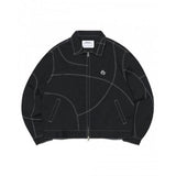 NOMANUAL(ノーマニュアル)    STITCHED WORK JACKET - BLACK