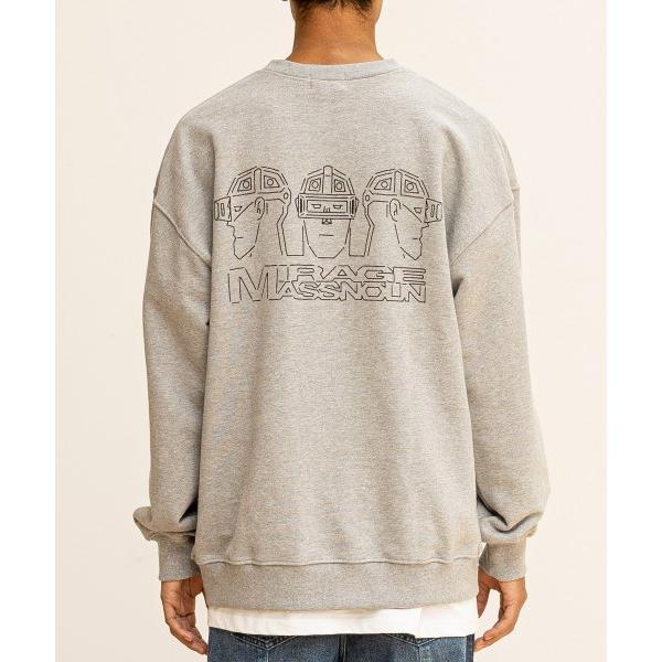 マスノウン(MASSNOUN)     MIRAGE OVERSIZED SWEAT SHIRTS MFTCR004-GY
