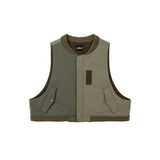 アジョバイアジョ(AJOBYAJO) Fourfold Nylon Mixed Bomber Vest [KHAKI]