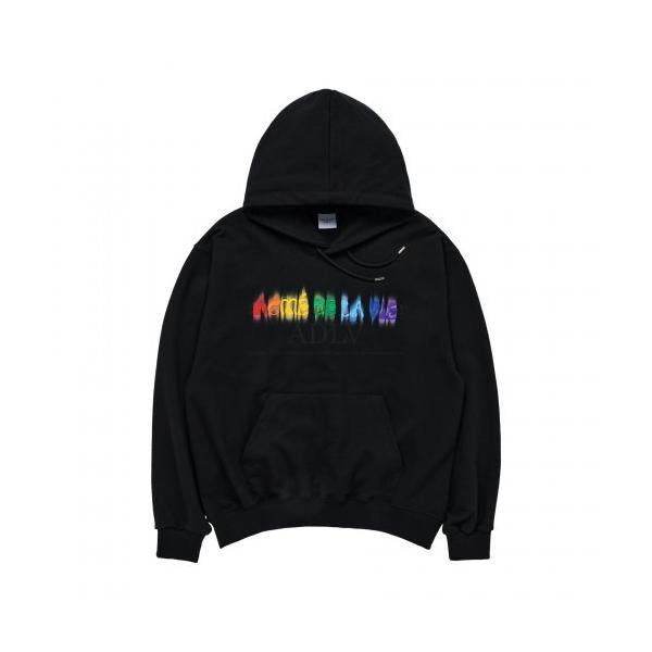 アクメドラビ(acme' de la vi)  RAINBOW SPRAY LOGO HOODIE BLACK