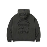 アジョバイアジョ(AJOBYAJO)[PBA] Five AJO Logos Washed Hoodie [CHARCOAL]