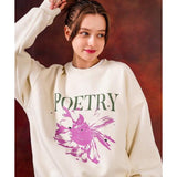 ティーダブリューエヌ(TWN) Holdflower Sweat Shirt Ivory HSMT3541