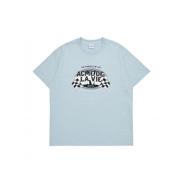 アクメドラビ(acme' de la vi)  RACING FLAG SHORT SLEEVE T-SHIRT MINT