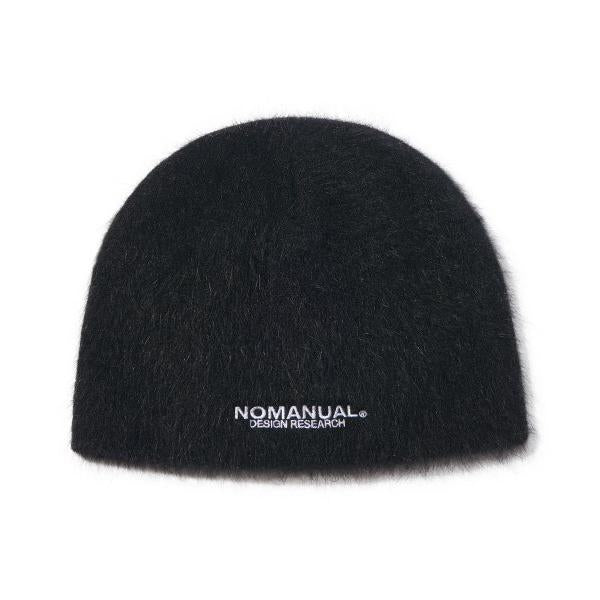 ニットキャップ・ビーニー NOMANUAL NM HAIRY BEANIE BLACK NM45HG02M1BK NOMANUAL(ノーマニュアル) NM HAIRY BEANIE - BLACK