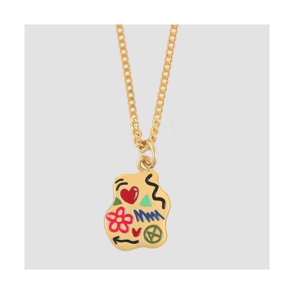 Nonenon(ノンノン) MINI DOODLE NEC SILVER925(18K GOLD PLATED)