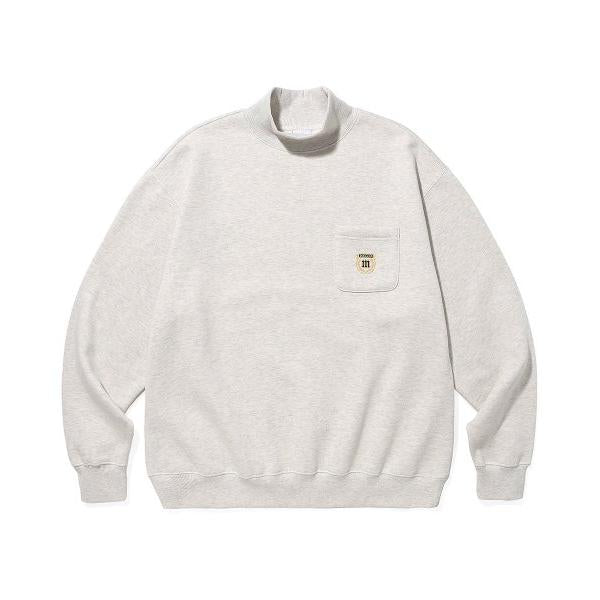 mahagrid (マハグリッド)     CREST MOCK NECK SWEATSHIRT OATMEAL(MG2CFMM459A)