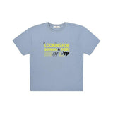 MYDEEPBLUEMEMORIES(マイディープブルーメモリーズ)      someone like over box tee in sky blue