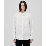 FLARE UP (フレアアップ)     Crinkle Long-sleeved Shirt - White (FU-197)