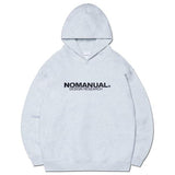 NOMANUAL(ノーマニュアル)  D.R LOGO HOODIE - WHITE MELANGE