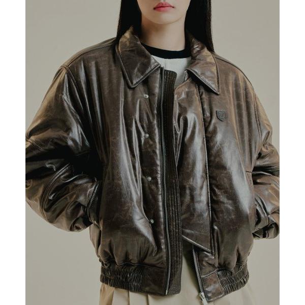 ●ROMANTIC CROWN● CRACK BOMBER JACKET (2色) ☆2023FW新作☆ROMANTIC CROWN☆CRACK BOMBER JACKET (ROMANTIC