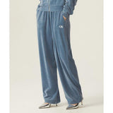 Odd Studio (オッドスタジオ) OS LOGO VELOUR 2WAY STRING WIDE PANTS - SKY BLUE