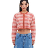 ARCHIVE BOLD (アーカイブボールド)　RED MOSS PATCHED CROP CARDIGAN (PINK)