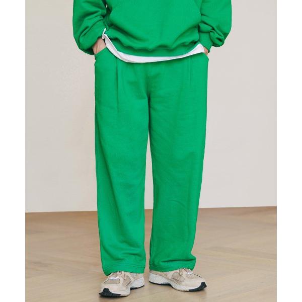 JEMUT (ジェモッ)  Base Onetuck Sweatpant Green KJLP2435